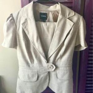 Women’s Tan Blazer & Skirt Set